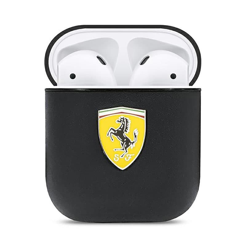 Ferrari On Track Leather - Case for AirPods 1/2 gen (Black) 2