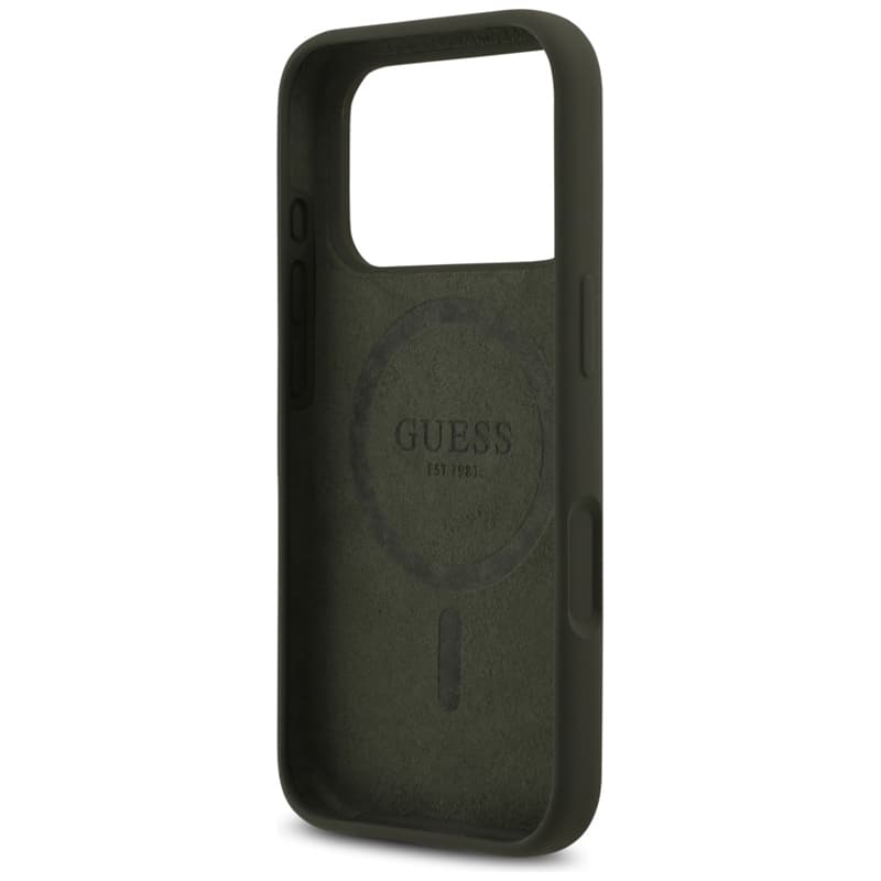 Guess Silicone Triangle Logo MagSafe - Case iPhone 17 Pro (khaki) 7
