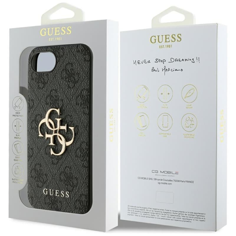 Guess 4G Big Logo - Case for iPhone 16e (black) 8