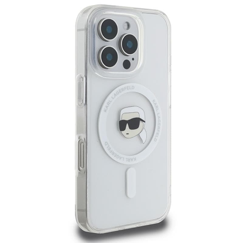 Karl Lagerfeld IML Metal Karl Head MagSafe - Case for iPhone 16 Pro Max (white) 4