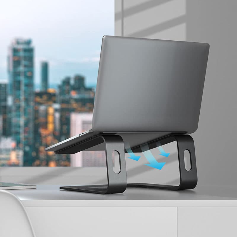 Crong AluBench – Aluminum Laptop Stand (Black) 7