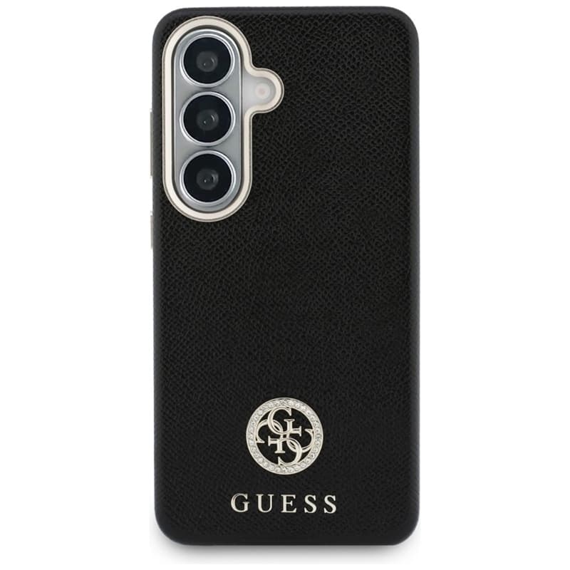 Guess Rhinestone Round Logo MagSafe - Samsung Galaxy S26 Case (Black) 3