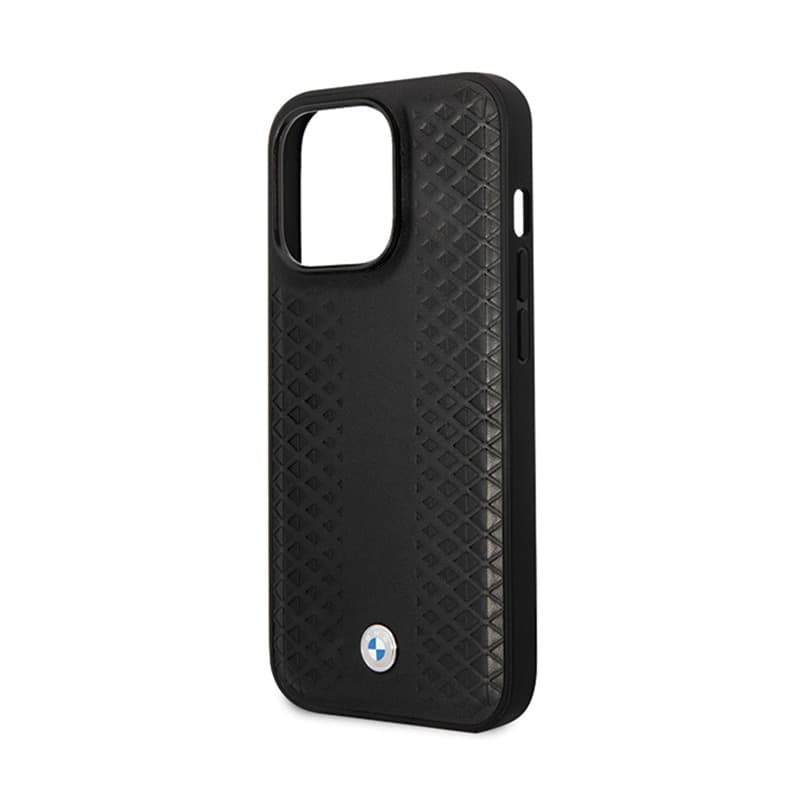 BMW Leather Diamond Pattern - Case for iPhone 14 Pro (Black) 6
