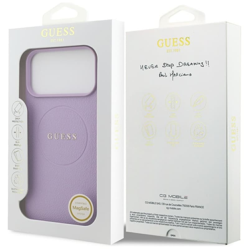 Guess Grained Ring MagSafe - Case iPhone 17 Pro Max (purple) 8