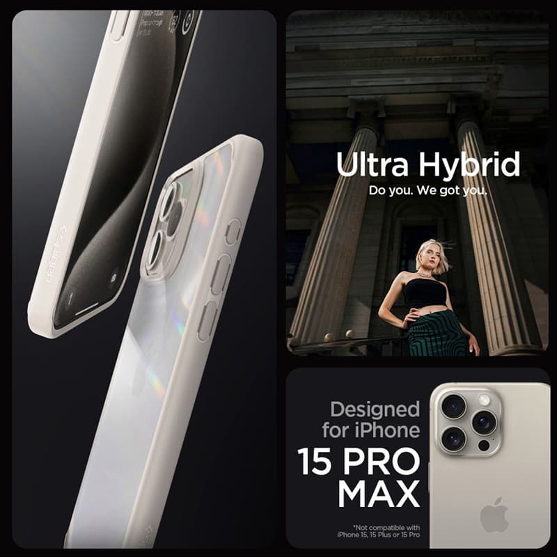 Spigen Ultra Hybrid - Case for iPhone 15 Pro (Natural Titanium) 2