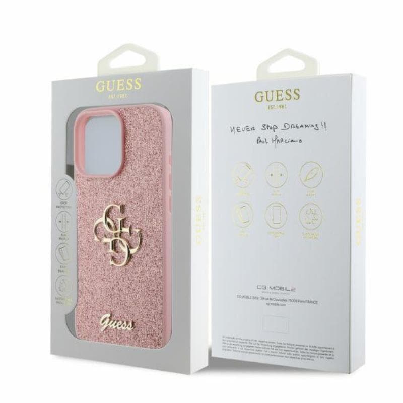 Guess Fixed Glitter Big 4G - Case iPhone 16 Pro Max (pink) 4