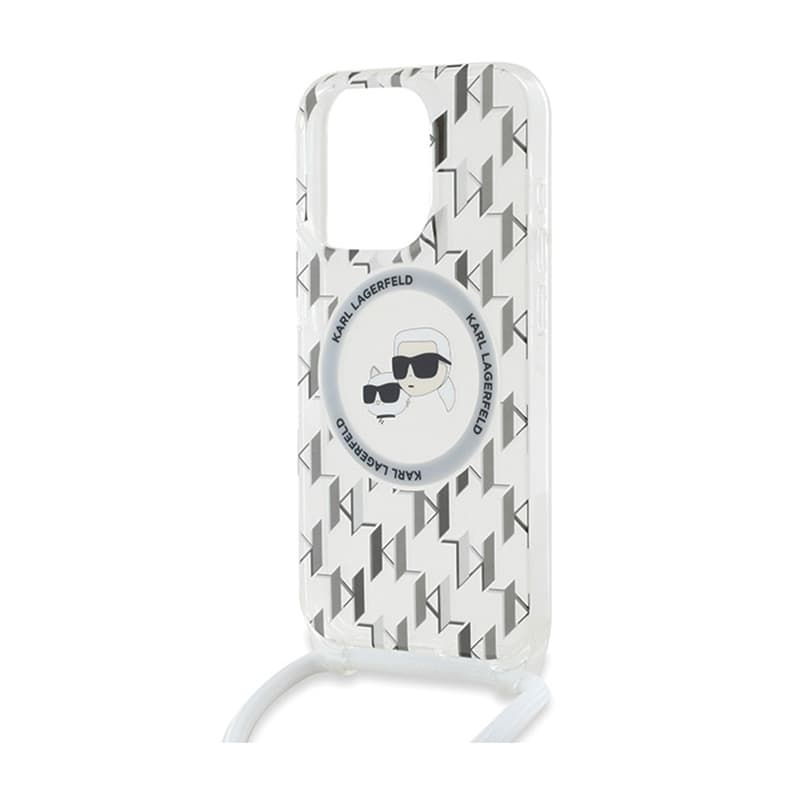 Karl Lagerfeld IML Crossbody Monogram Karl & Choupette Head MagSafe - iPhone 15 Pro Max Case (Transparent) 4