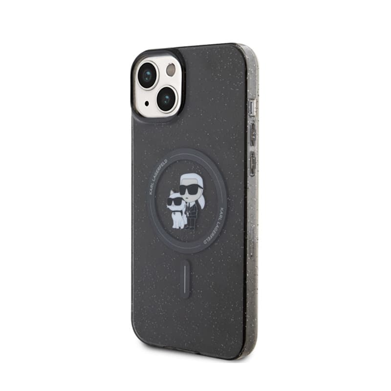 Karl Lagerfeld Karl & Choupette Glitter Magsafe - Case for iPhone 15 Plus (black) 2