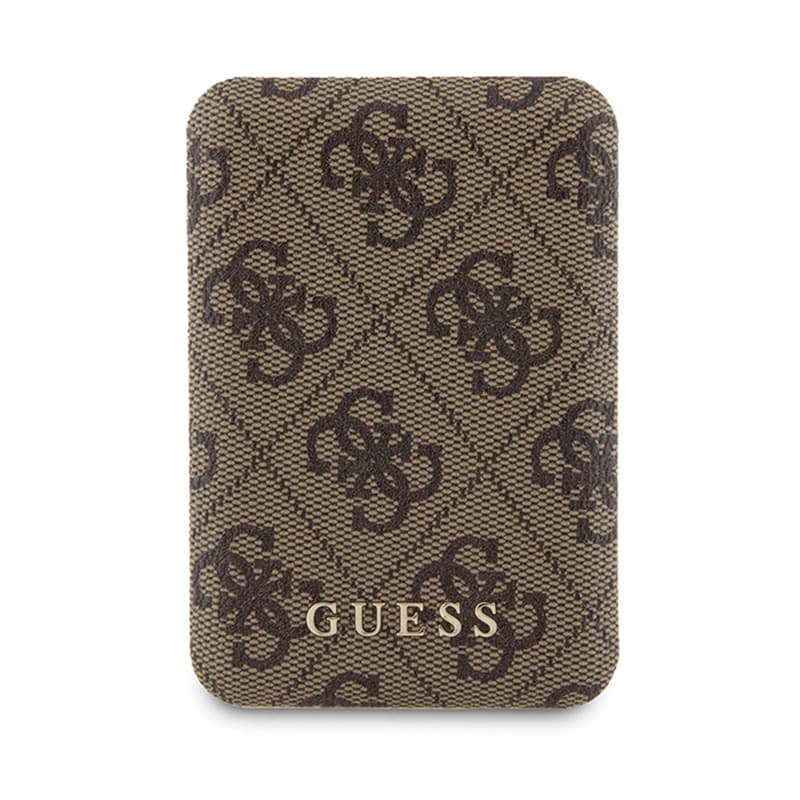 Guess Bundle Pack MagSafe 4G Metal Gold Logo - Case set + Power Bank 5000mAh MagSafe iPhone 15 (brown) 8