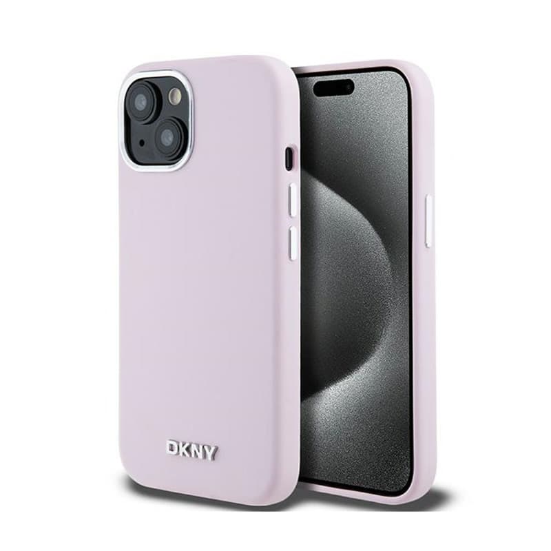 DKNY Liquid Silicone Small Metal Logo MagSafe - Case for iPhone 15 / 14 / 13 (pink) 1