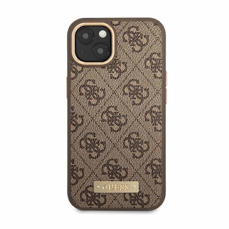 Guess 4G Logo Plate MagSafe - Case for iPhone 14 Plus (Brown) 3