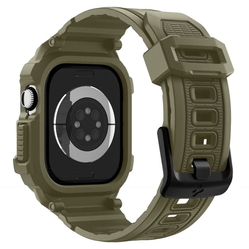 Spigen Rugged Armor Pro V2 – Apple Watch 10/11 46mm Case Strap (Vintage Khaki) 3