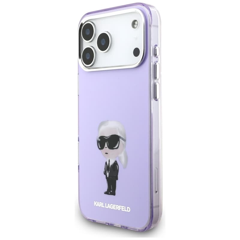 Karl Lagerfeld IML Aquarelle Karl & Choupette & Logo MagSafe - Case iPhone 17 Pro Max (Purple) 2
