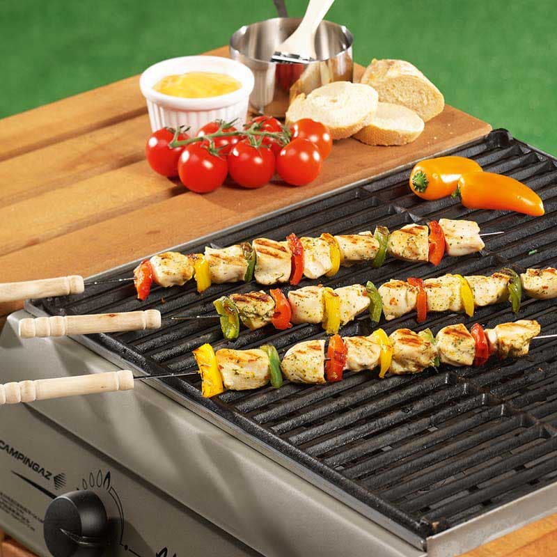 BBQ - skewers for skewers with a wooden handle, long 38 cm (4 pieces) 3