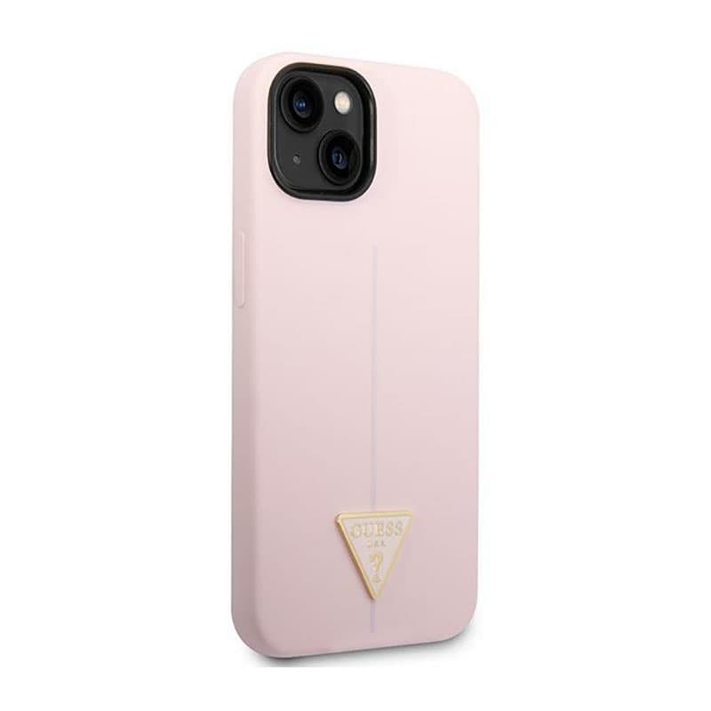 Guess Silicone Triangle Logo - Case for iPhone 14 Plus (Purple) 4