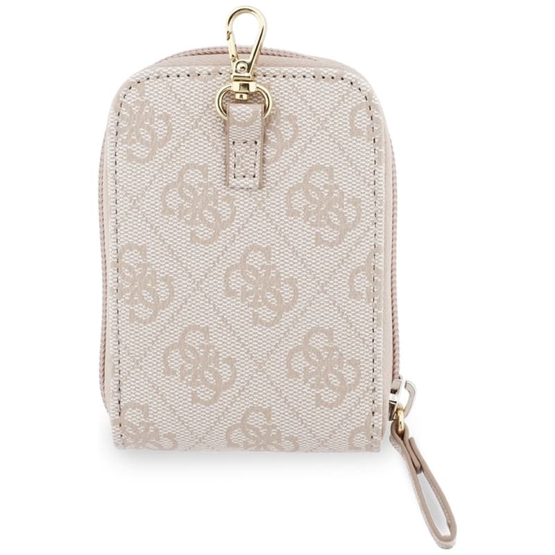 Guess 4G Metal Logo Universal Crossbody Phone Strap Small Purse - Lanyard/Shoulder Strap with Phone Wallet (Pink) 4