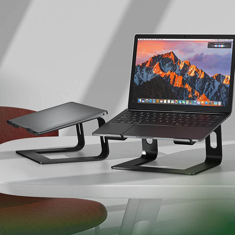 Crong AluBench – Aluminum Laptop Stand (Black) 8
