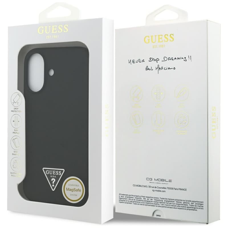Guess Silicone Triangle Logo MagSafe - Case iPhone 17 (black) 8