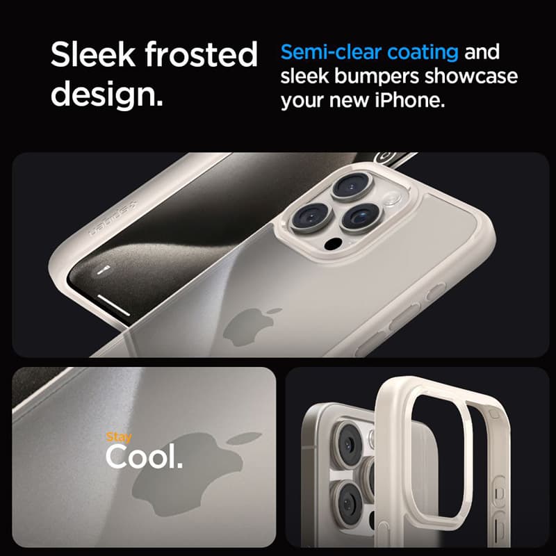 Spigen Ultra Hybrid - Case for iPhone 15 Pro (Natural Titanium) 3