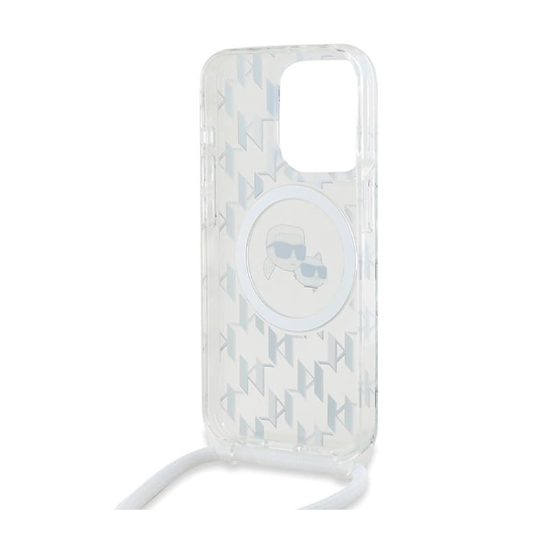 Karl Lagerfeld IML Crossbody Monogram Karl & Choupette Head MagSafe - iPhone 15 Pro Max Case (Transparent) 5