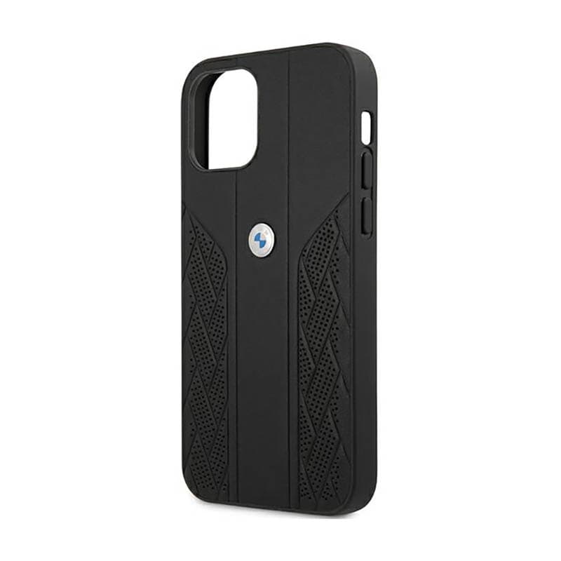 BMW Leather Curve Perforate - Case for iPhone 12 mini (Black) 6