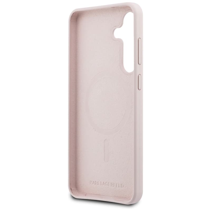 Karl Lagerfeld Silicone Karl & Choupette Heads MagSafe – Case Samsung Galaxy S25 FE (pink) 7