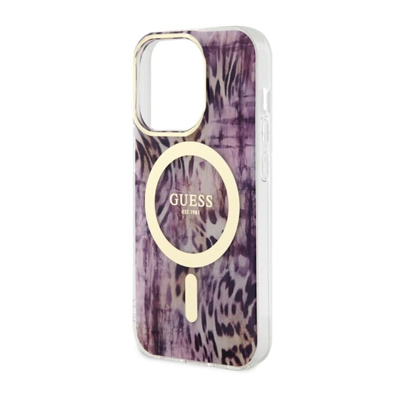 Guess Leopard MagSafe - Case for iPhone 14 Pro Max (Pink) 6