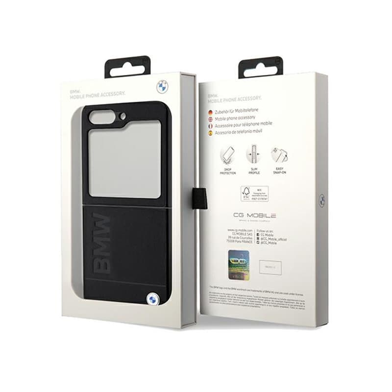 BMW Leather Hot Stamp - Samsung Galaxy Z Flip 5 Case (Black) 8