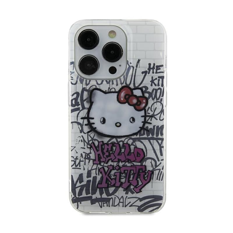 Hello Kitty IML Kitty On Bricks Graffiti - iPhone 15 Case (white) 1