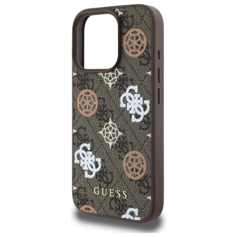 Guess Peony On 4G Background MagSafe - Case for iPhone 16 Pro Max (brown) 6