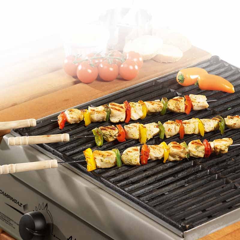 BBQ - skewers for skewers with a wooden handle, long 38 cm (4 pieces) 4