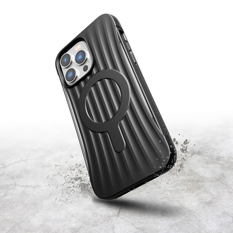 X-Doria Raptic Clutch MagSafe - Biodegradable case for iPhone 14 Pro Max (Drop-Tested 3m) (Black) 6
