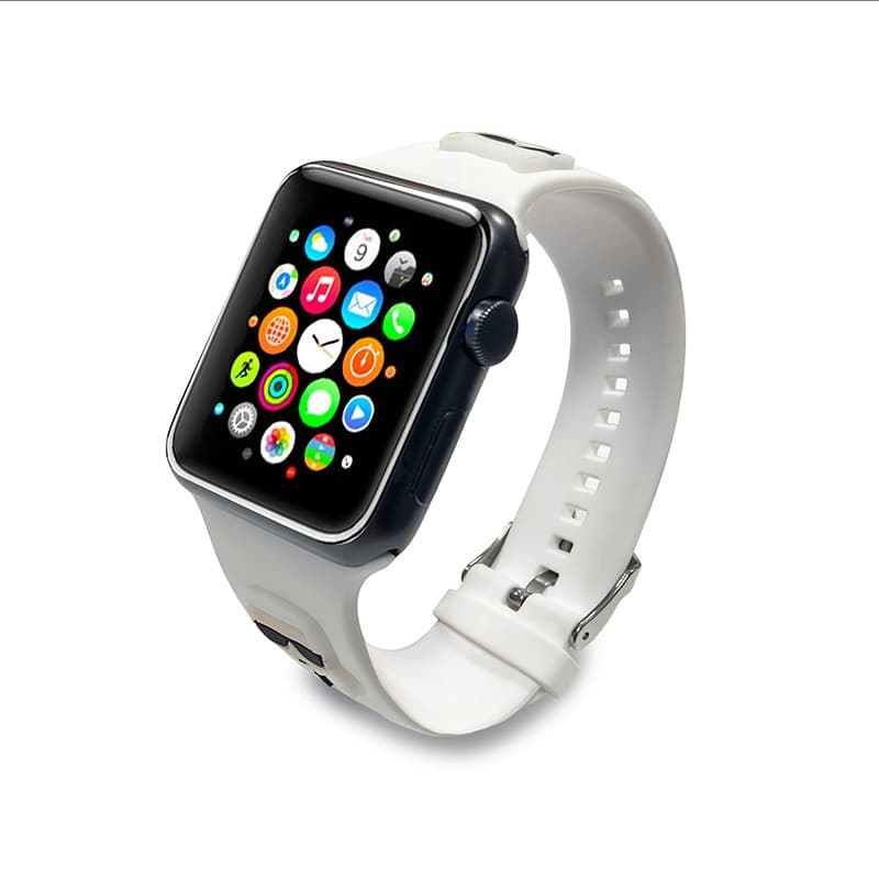 Karl Lagerfeld Silicone Karl & Choupette Heads - Watch Strap for Apple Watch 42/44/45 mm (White) 5