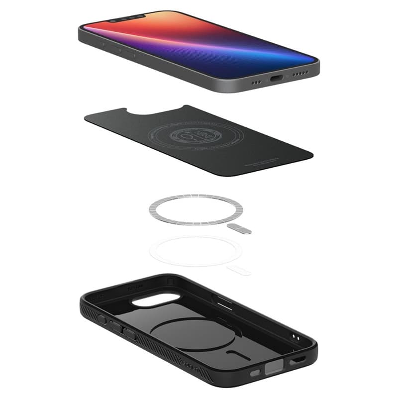 Spigen Liquid Air Mag MagSafe - Case for iPhone 17e / 16e (Matte Black) 7