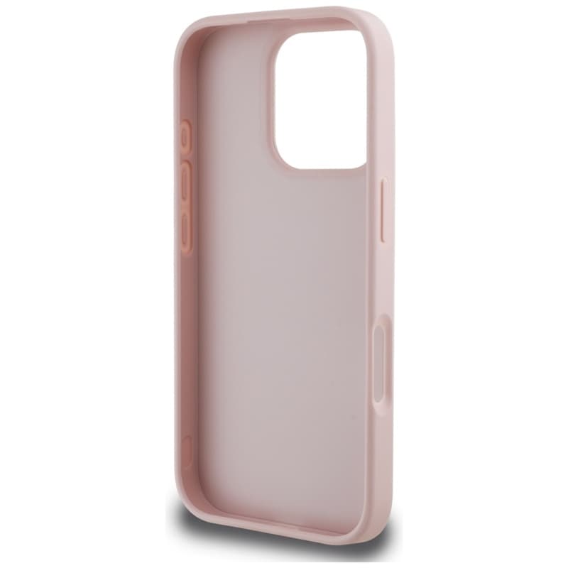 Guess Hot Stamp 4G Pattern Triangle Metal Logo - Case for iPhone 16 Pro (pink) 7