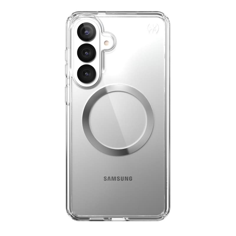 Speck Presidio Perfect-Clear Magnet - Samsung Galaxy S26+ MagSafe Case (Clear/Clear/Silver) 8