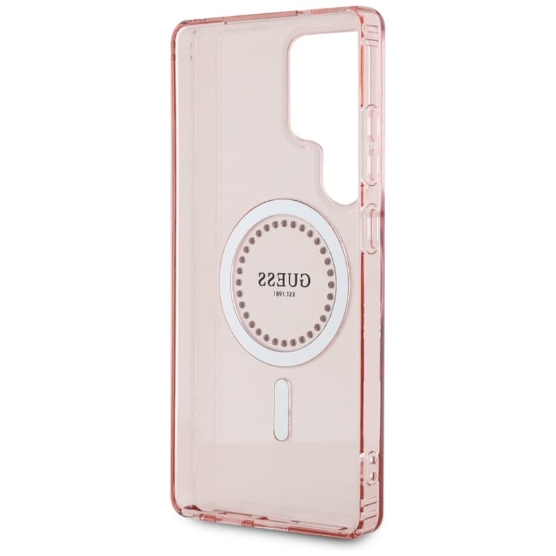 Guess Rhinestones Printed Classic Logo MagSafe - Case for Samsung Galaxy S25 Ultra (pink) 7