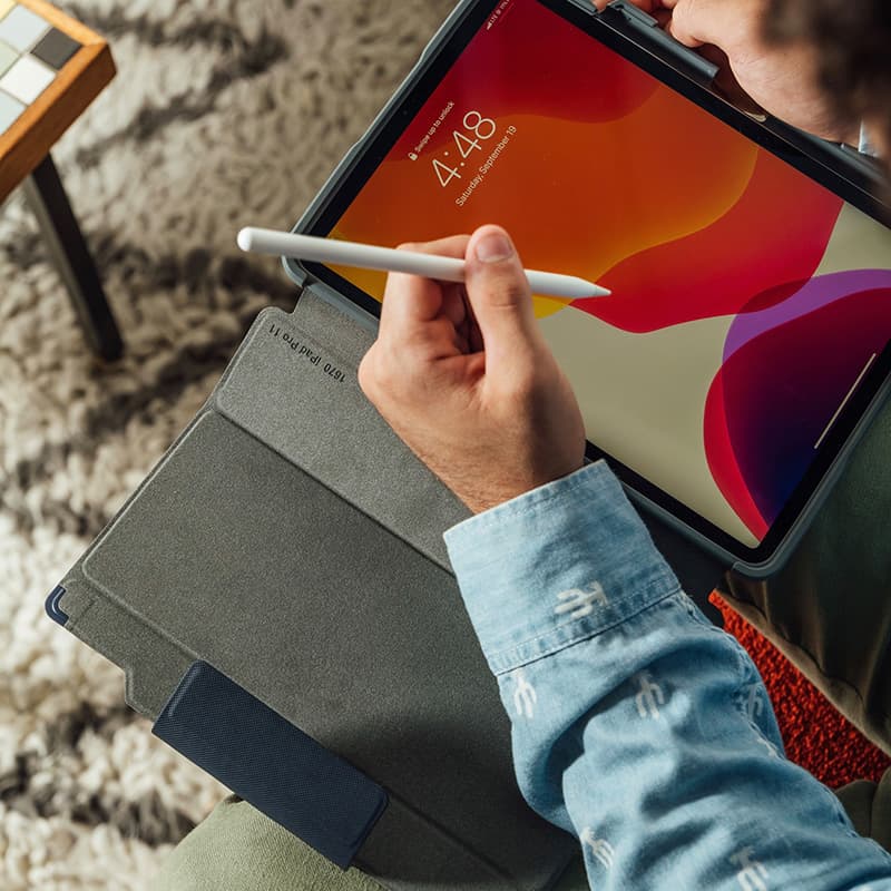 STM Dux Plus - Rugged Case for iPad 11" (2025) / 10.9" (2022) MIL-STD-810G with Apple Pencil Holder (Midnight Blue) 8