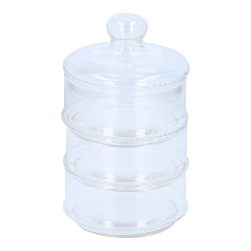 Alpina - Glass container / jar for sweets, 3 levels, 12x23 cm 4