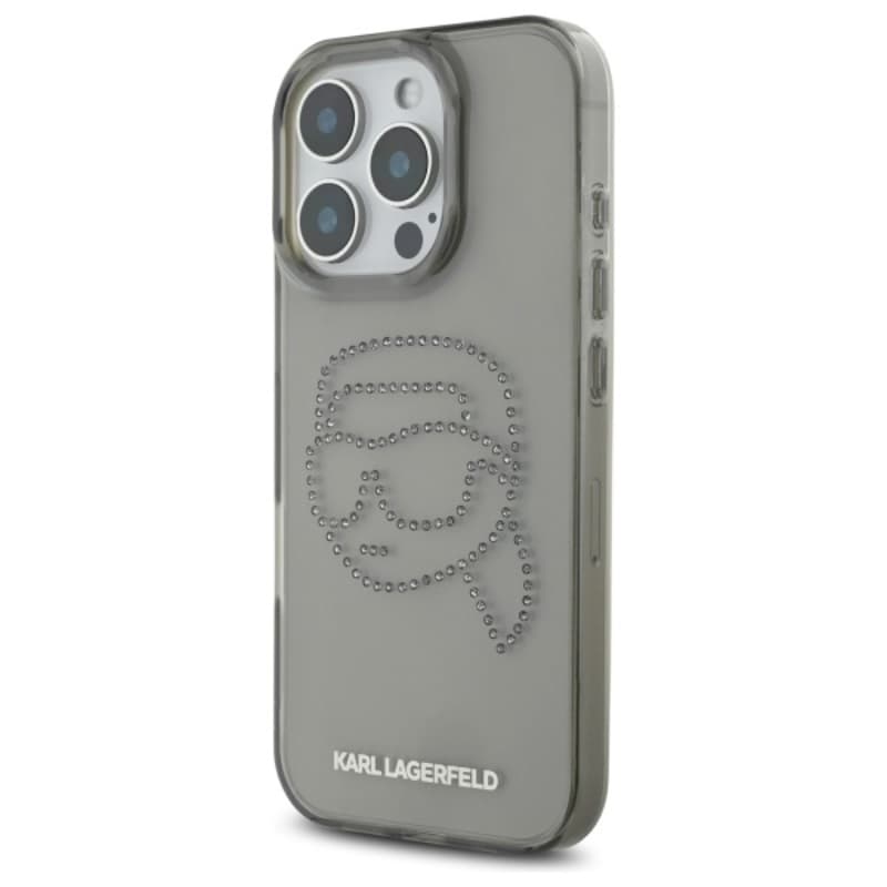 Karl Lagerfeld IML Rhinestones Karl Head - Case for iPhone 16 Pro Max (black) 2