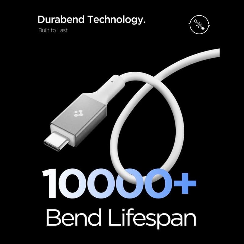 Spigen EB24012CC Essential - USB-C to USB-C PD Cable 240W 1.2m (White) 5