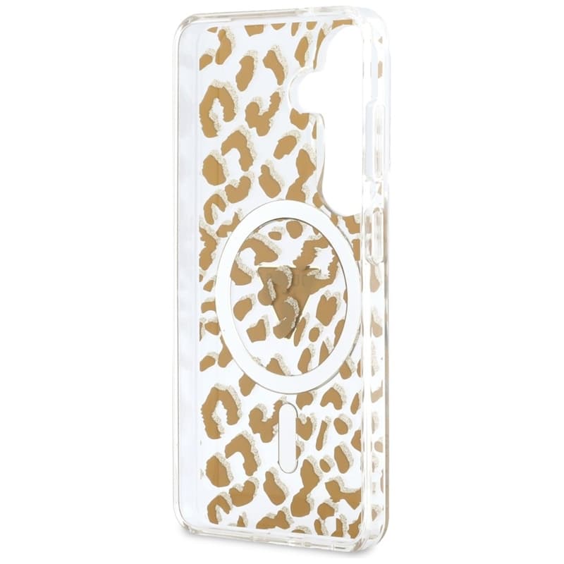 Guess IML Leopard Print Triangle MagSafe - Samsung Galaxy S26 Case (Brown) 7