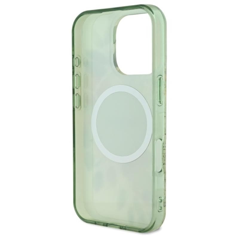 Guess IML Flower & Tonal Circle MagSafe - Case for iPhone 16 Pro (Green) 6