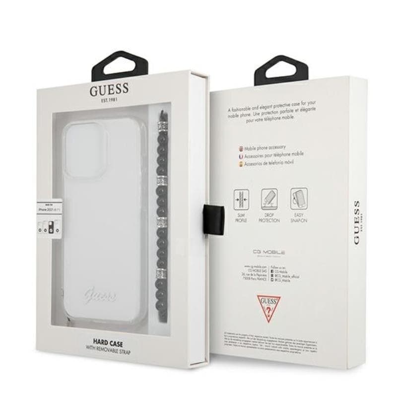 Guess Black Pearl Strap - Case iPhone 13 Pro Max (Clear) 8