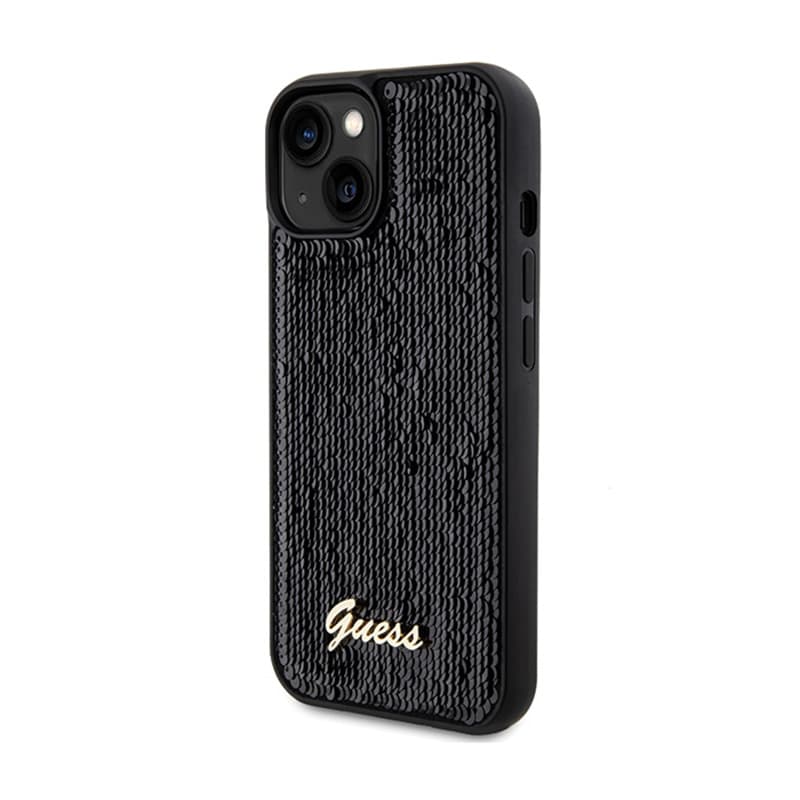 Guess Sequin Script Metal - Case for iPhone 14 (black) 2