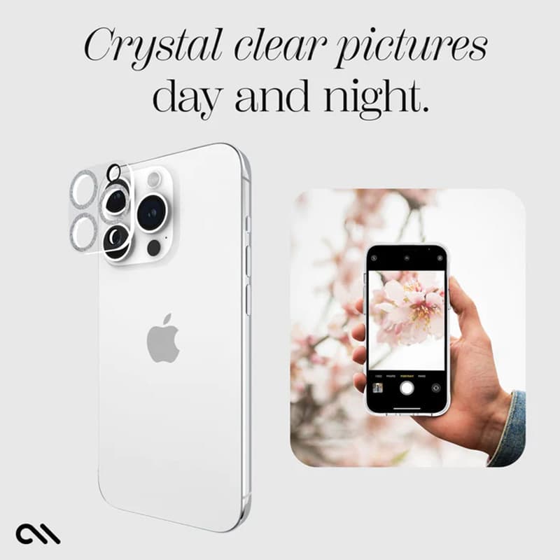 Case-Mate Sparkle Lens Protector - Protective Glass for iPhone 15 Pro / iPhone 15 Pro Max camera (Twinkle) 4