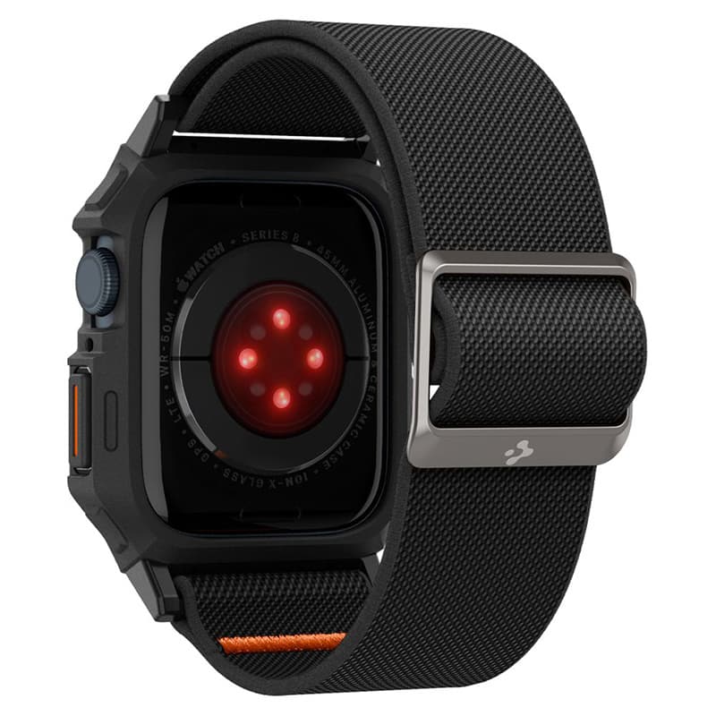 Spigen Lite Fit "Pro" - Case with strap for Apple Watch 4/5/6/7/8/9/SE 44/45 mm (Matte Black) 3