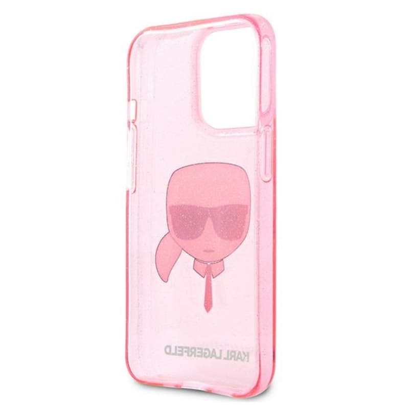 Karl Lagerfeld Karl’s Head Glitter - Case for iPhone 13 Pro Max (Pink) 7