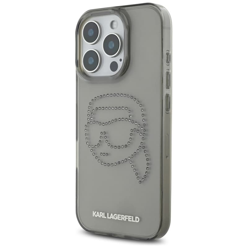 Karl Lagerfeld IML Rhinestones Karl Head - Case for iPhone 16 Pro (black) 2