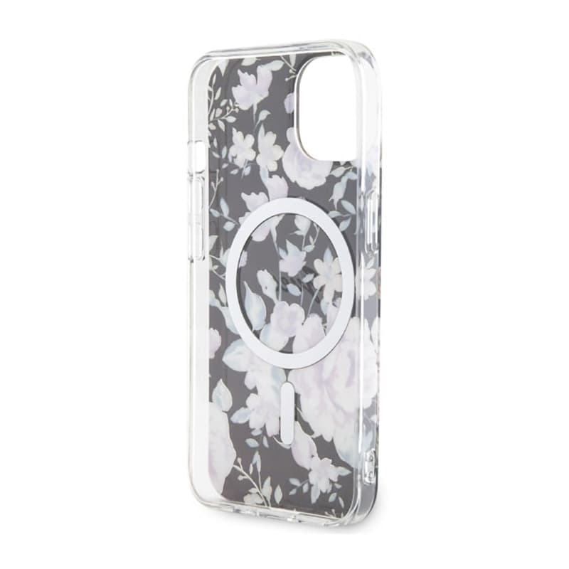 Guess Flower MagSafe - Case for iPhone 14 (Black) 7